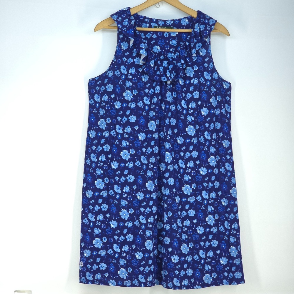 Lauren Ralph Lauren Floral Shirt Dress Women's Large Bohemian Peasant Cottage